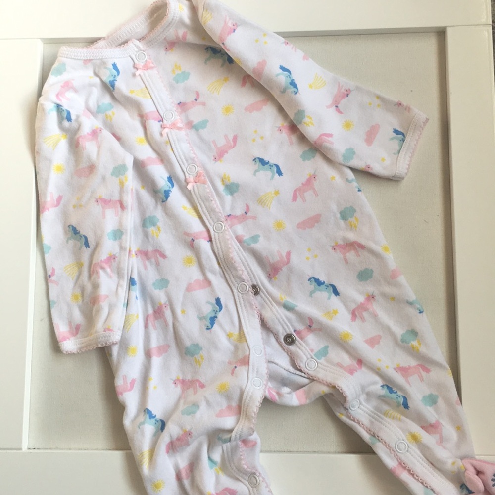 3-6 months unicorn sleep and play outfit